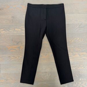 Theory Classic Black Skinny Dress Pants with Summer Pique 2 Fabric.